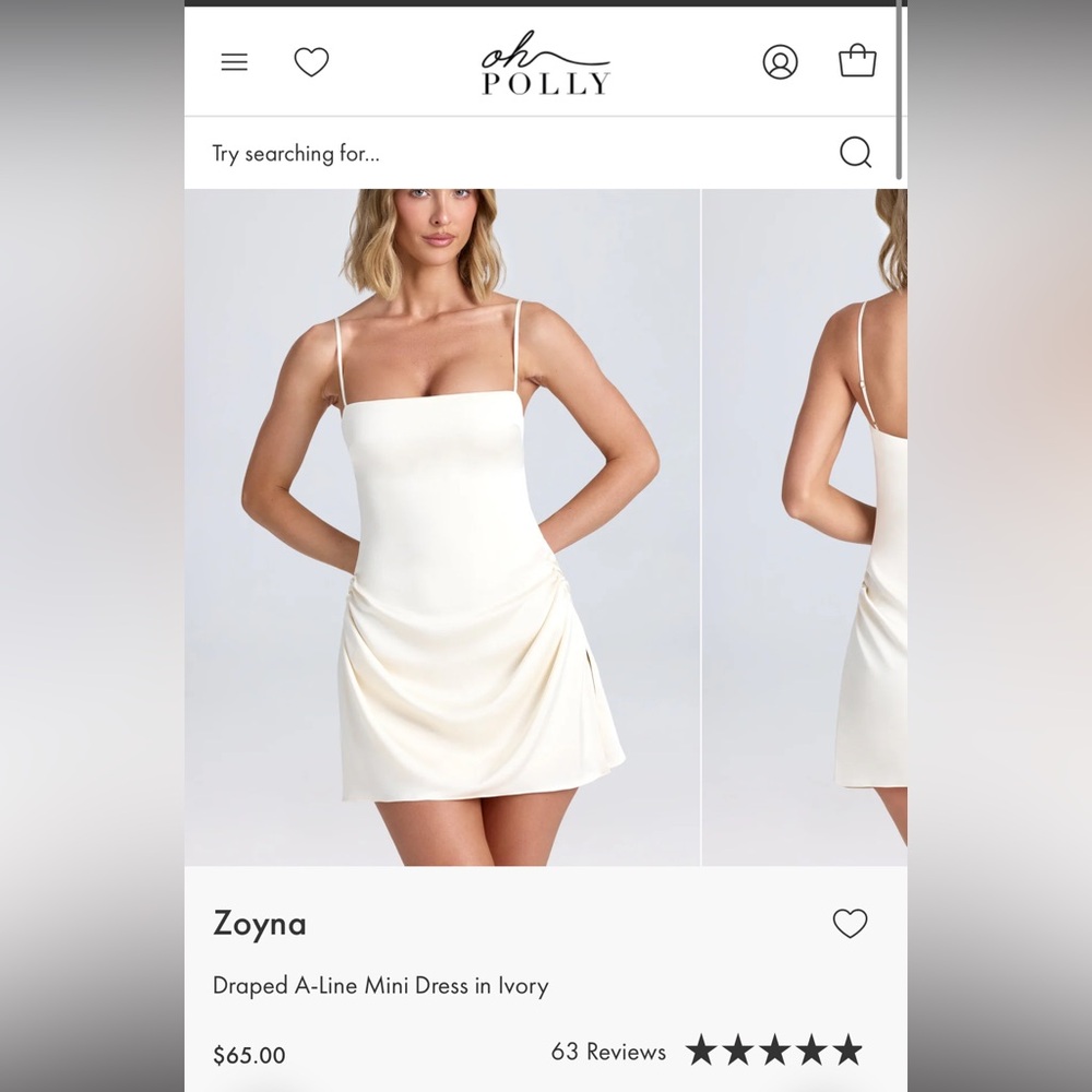 Oh Polly Zoyna White Mini Dress